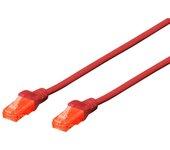 Cable de Red DIGITUS (RJ45 - 25 cm - Rojo)