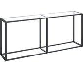 Mesa consola vidrio templado transparente 180x35x75,5 cm