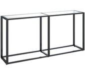 Mesa consola vidrio templado transparente 160x35x75,5 cm