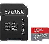 Sandisk Ultra MicroSDXC 64GB UHS-I A1 Clase 10 + Adaptador SD