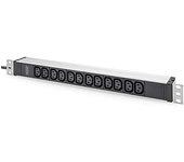 Digitus pdu 1u 12xc13 230v/16a negro