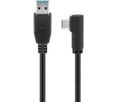 Goobay Cable Acodado USB 3.0 a USB-C 3.1 Macho/Macho 3m Negro