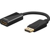 Goobay DisplayPort/HDMI 0,1 m HDMI tipo A (Estándar) Negro