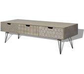 Soporte para TV con 3 cajones 120x40x36 cm Gris