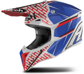 Airoh Casco de Cross  Wraap Idol Azul-Rojo Brillante