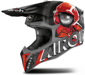 Airoh Casco de Cross  Wraap Alien Rojo