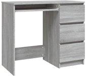 Vidaxl Escritorio De Madera Contrachapada Gris Sonoma 90x45x76 Cm