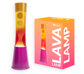 Lámpara de lava tower Fisura degradado rosa y naranja.