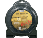 Avalon - hilo dentado de nylon universal para desbrozadora y cortacésped (4 mm x 23 m)