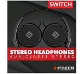 Indeca Gaming- Auriculares casco plegables para consola Nintendo Switch con conexión minijack