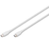 Digitus Cable de conexión USB-C de silicona, 2 m, blanco