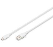 Digitus Cable de conexión USB-C de silicona, 1 m, blanco