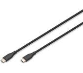 Digitus Cable de conexión USB-C de silicona, 1 m, negro