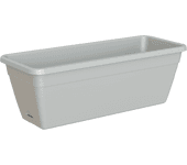 Jardinera auto riego de polipropileno venezia gris / plata 50x19.5 cm