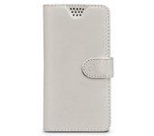 Funda Celly universal M tipo libro blanca