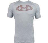 Camiseta UNDER ARMOUR Hombre (Poliéster - Gris - S)