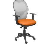 Silla Jorquera malla gris asiento bali naranja