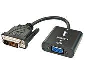 Adaptador LINDY 38189 DVI-D VGA (D-Sub) Negro 0,1 m