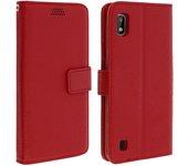 Funda libro cartera con F. Soporte para Samsung Galaxy A10 - Rojo