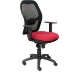 Silla Jorquera malla negra asiento bali granate