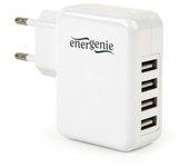 Cargador Adaptador ENERGENIE EG-U4AC-02 4 USB Blanco