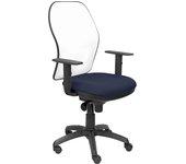 Silla Jorquera malla blanca asiento bali azul marino