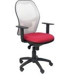 Silla Jorquera malla blanca asiento bali granate