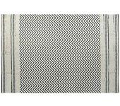 Home Decor Alfombra Negra En Zigzag 160x226x0.7 Cm