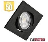 Conjunto de 50 focos LED 3N1 Square Black 7W IP20 BRAYTRON