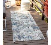 Surya Alfombra exterior/interior azul/gris 80x220