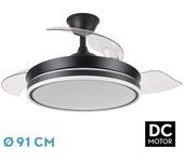 Ventilador DC Bayomo Negro 72W 3 Aspas Desplegables FABRILAMP