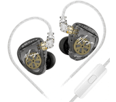 KZ Merga Auriculares con cable de doble controlador dinámico Quad Driver HiFi Bass Tuning Music 3,5 mm de auriculares in