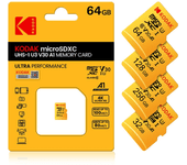 Tarjeta de memoria Kodak C10 High Speed TF de 256GB/128GB/64GB U3 4K HD para teléfonos móviles, tabletas, cámaras y moni