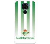 Funda para Xiaomi Redmi Note 9 del Betis Fondo Rayas Verdiblancas - Licencia Oficial