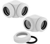 Corsair Racro 14 mm de 90° Hydro X Series XF Rígido Pack de 2 Unidades Blanco