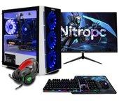 Nitropc Pack Silver AMD Ryzen 5 5500/16GB/1TB SSD/GTX1650 + Monitor 24"