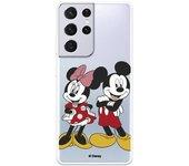 Funda para Galaxy S21 Ultra Oficial de Disney Mickey y Minnie Posando - Clásicos Disney