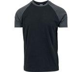 Urban Classics Camiseta Raglan Contract Negro