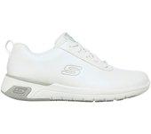 Zapatilla Mujer Skechers Trabajo Marsing Piel WHT