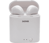 auriculares denver twe-36 bluetooth v5.0 estuche de carga blanco