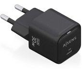 Cargador de Pared AISENS ASCH-30W1P019-BK (Negro - USB-C x 1)