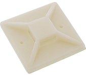 Inline cable tie mounts adhesivo 40x40mm blanco 10 uds.