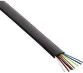 Cable modular inline cable plano de 8 hilos 100m negro