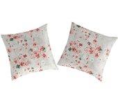 Funda de almohada (2) lindsay verde/rosa/beige 65x65(2) cm