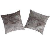 2 fundas de almohada lanka 65x65 cm gris