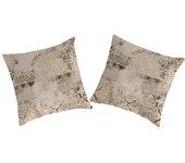 Funda de almohada (2) alain beige/gris 65x65(2) cm