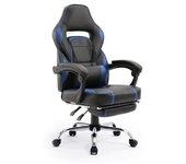 Silla gaming color negro y azul link