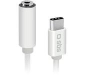 Adaptador Audio Type C - Jack 3.5 SBS Blanco