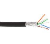 Cable de red inline s/ftp pimf cat.6a libre de halógenos 500mhz negro 100m