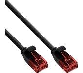 Cable de red delgado inline, u/utp, cat.6, negro, 7,5 m